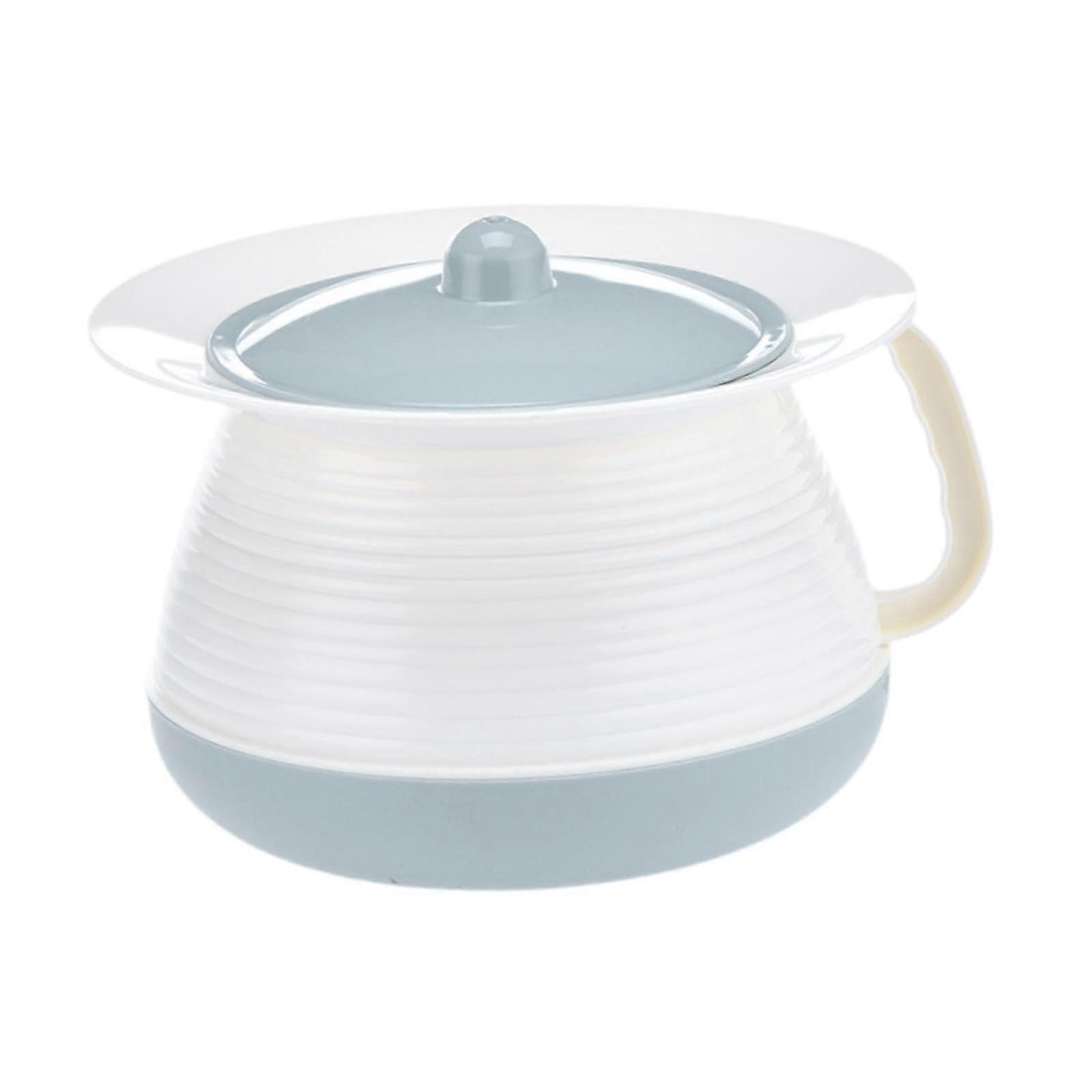 Chamber Pot Household Spittoon with Lid, Blue'