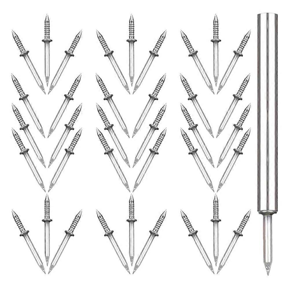 Furniture Double Head Nails Set For Home Renovation Iron 2.70X0.30X0.30cm Convenient Installation 1Set