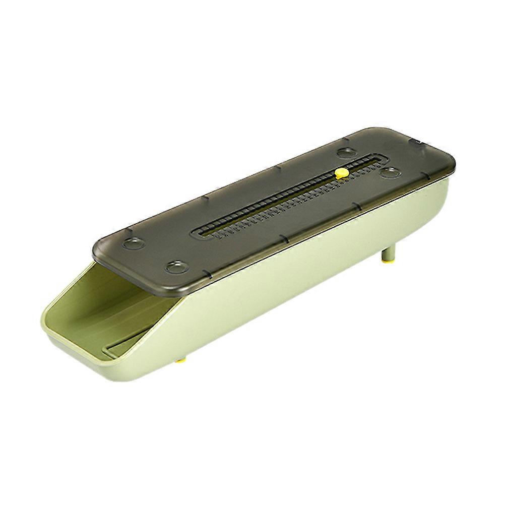 Green Plastic Egg Storage Box with Anti-slip Bottom for Refrigerator Use Multi-layer Stackable