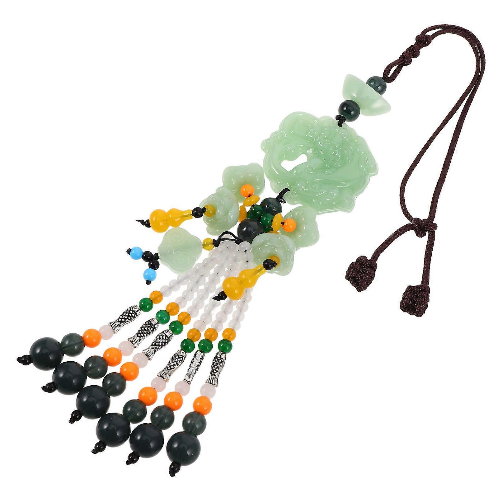 Crystal Feng Shui Pendant Multi Colored Glass Gourd Charm for Car Rearview Mirror Decoration Easy to Install DurABLE