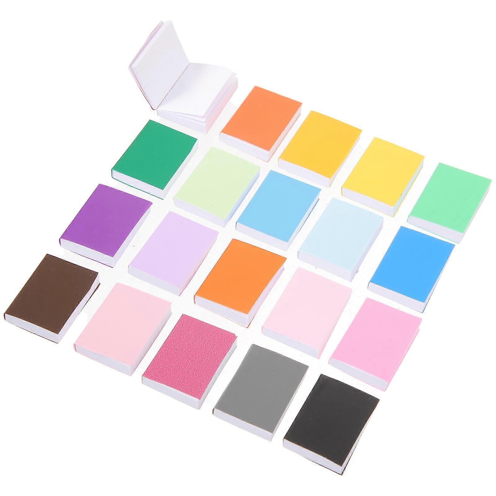 20 Assorted Color Miniature Book Models for Doll House Decor Durable Paper Miniature Books 20pcs