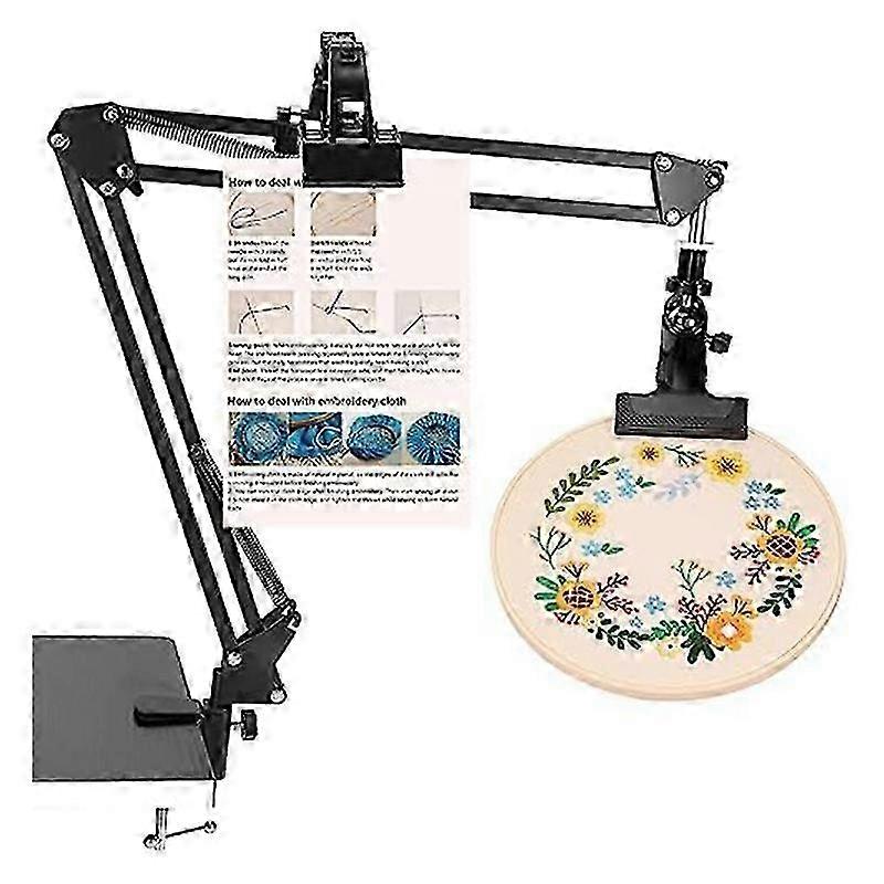 adjustable embroidery hoop holder for sewing and crafting