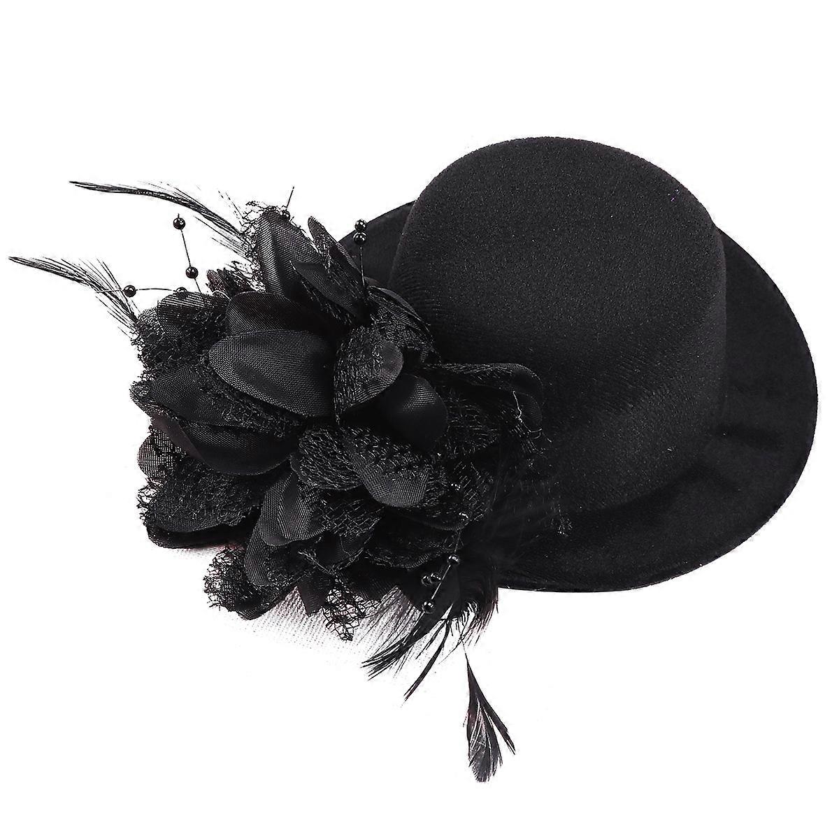 Gauze Homburg Hair Accessory with Dual Clips for