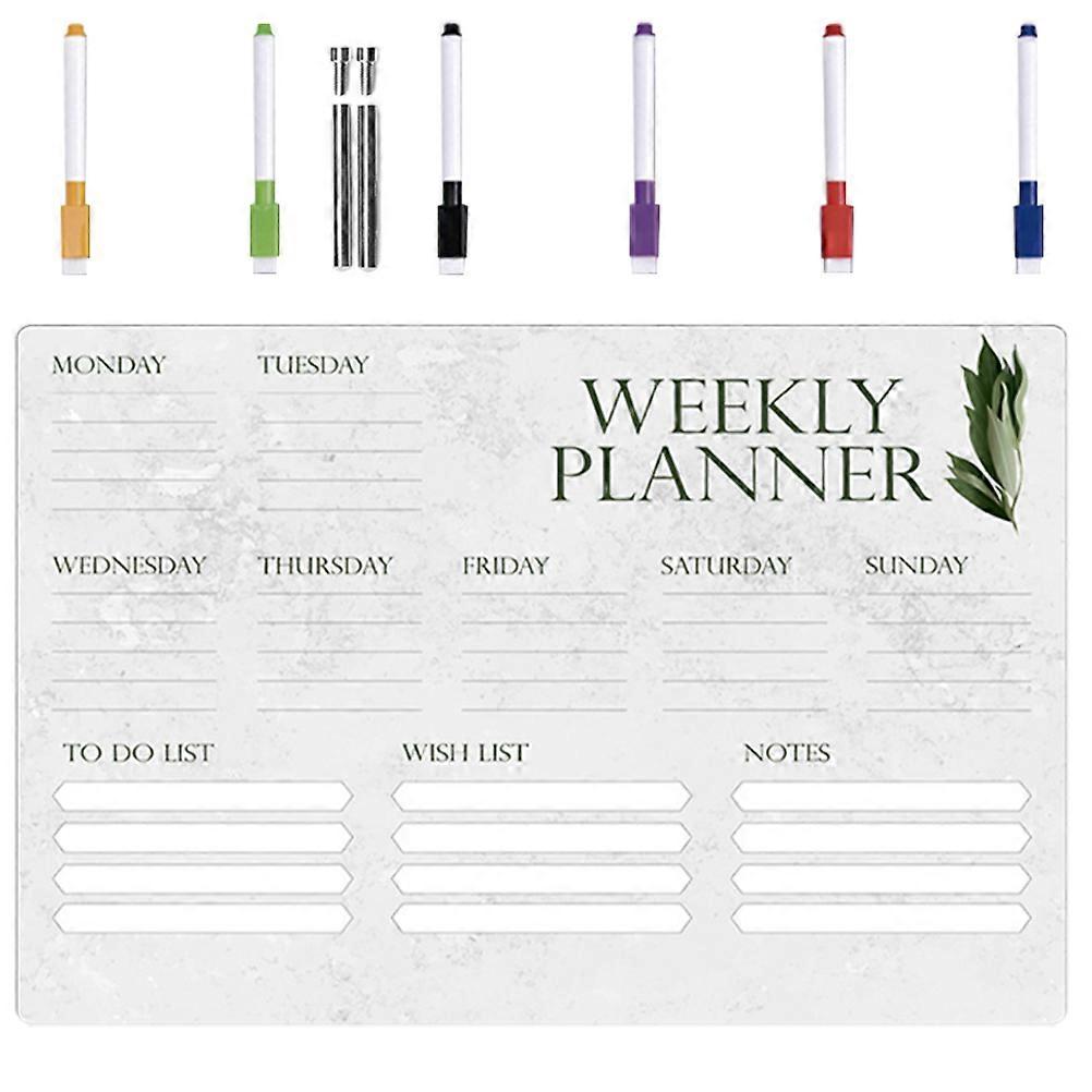 Table Sign Holder Acrylic Memo Message Board Home Use Rectangular 30x20cm Reusable Writing Surface 1Set
