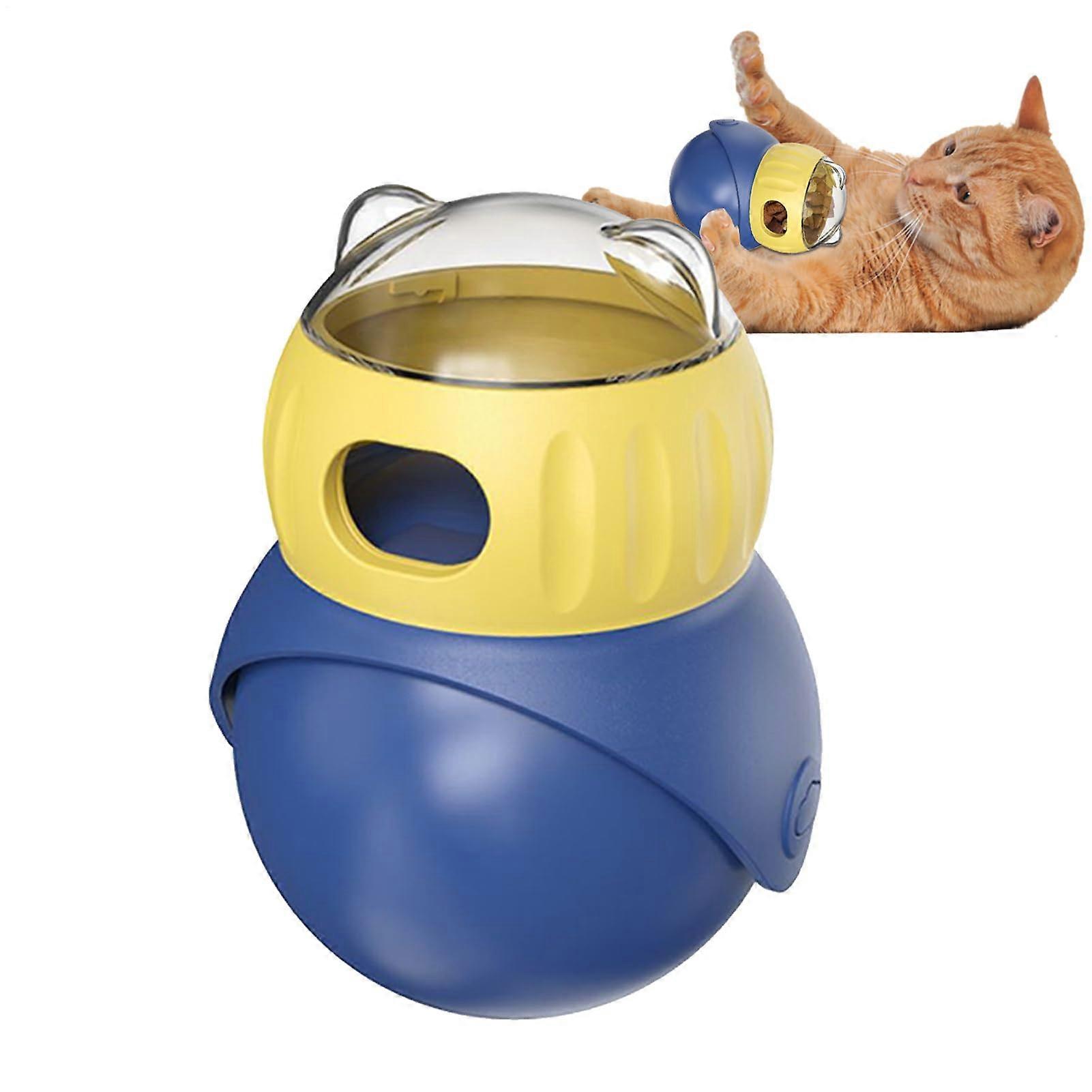 Unumwerfbaue Owl Ball, Intelligent Cat Toy with Food Dispenser Function
