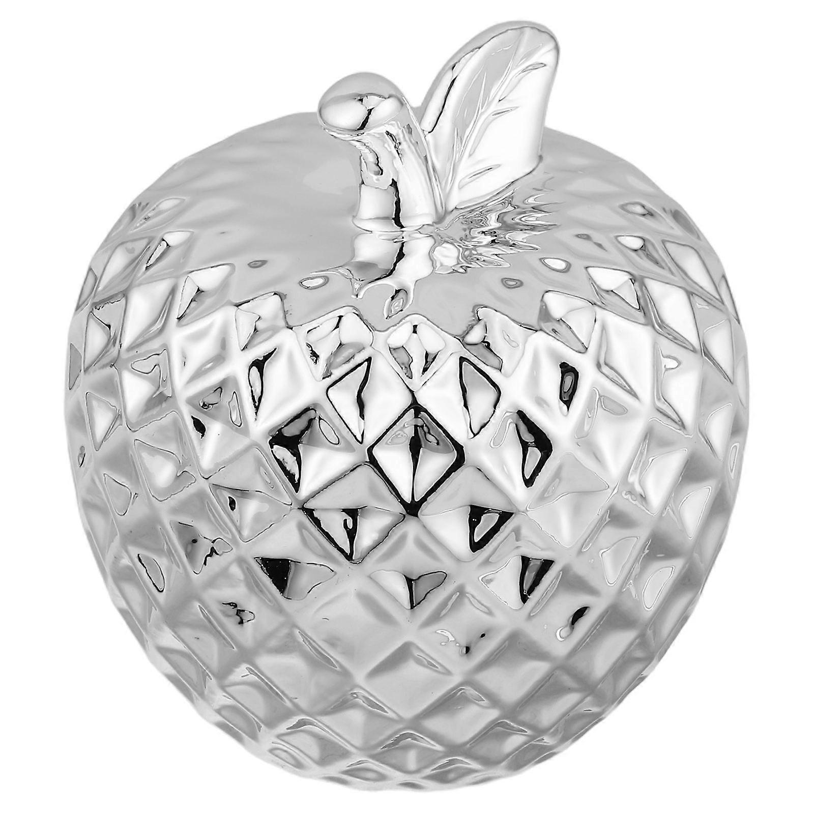 Modern Ceramic Decor Silver Fruit Ornament Tabletop Craft for Home Display
