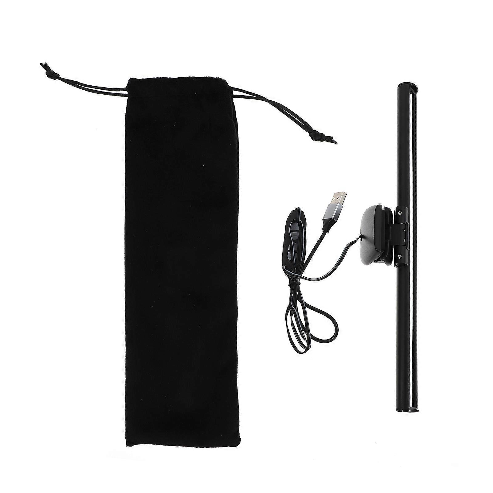 Dimmable USB Powered Desktop Computer Lamp For Study Work Or Night Use With Eye Protection Function In Black 1Pcs