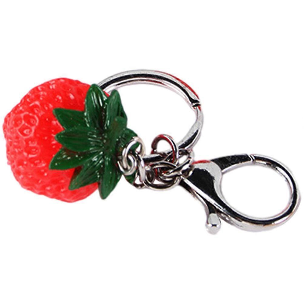 Cute Strawberry Simulation Keychain Pendant Lightweight Hanging Ornament for Bags, Keys, Accessories and DIY Decor