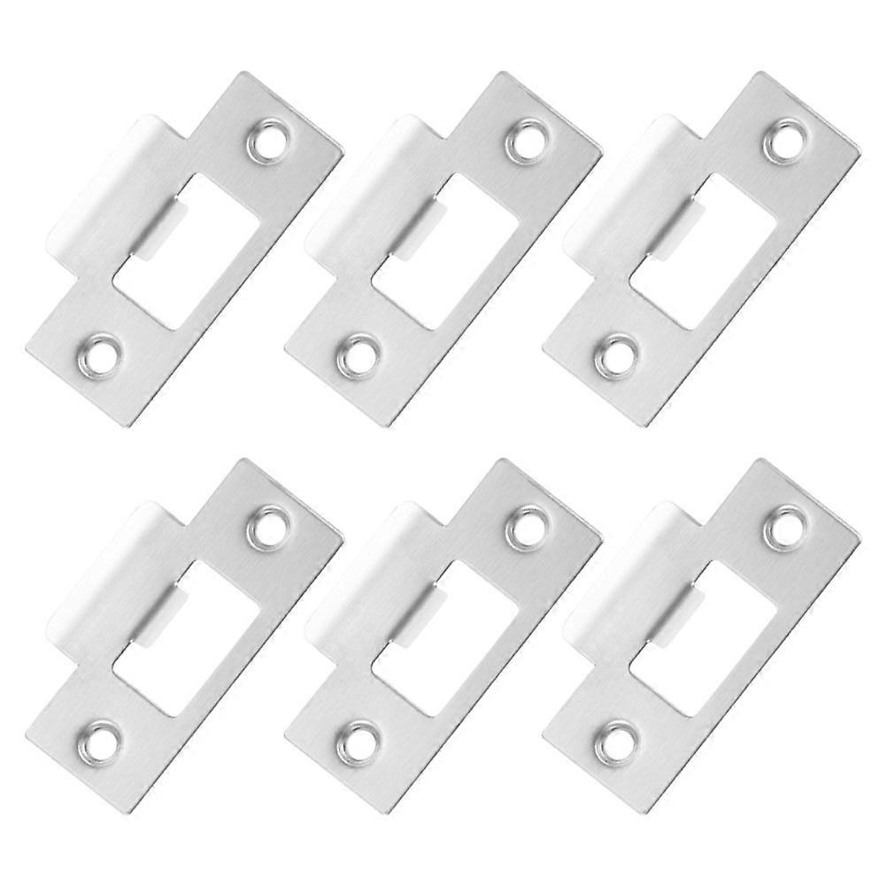 Reinforced Door Strike Plate 6Pcs For Wooden Doors Ensuring A Dependable Locking Mechanism With A Simple Color And Durable Design