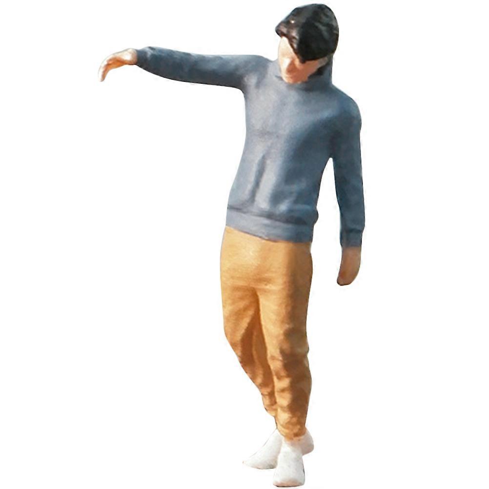 Sand Table Male Figure Model Decoration Resin Material Mini House Supply Cool Style 1 Pcs