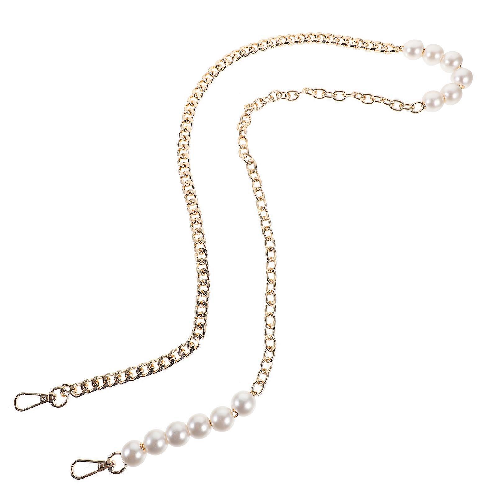 Golden Metal Purse Strap Extender Chain for Decoration Easy to Install Stylish Length Adjustable 25.5 Inches