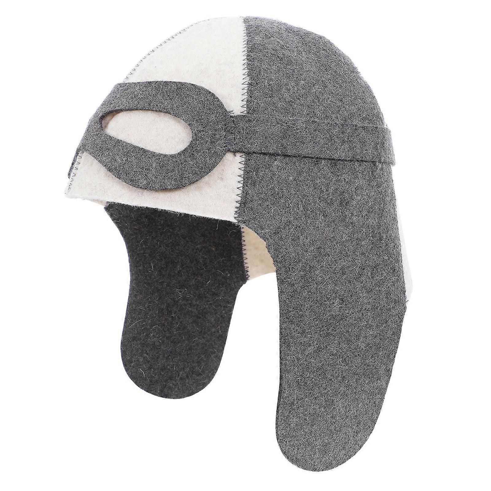 Felt Sauna Hat for Men Women – Lightweight Breathable Steam Cap for Spa Sauna – Stylish Hair Protection Accessory – Easy Clean Unisex Design
