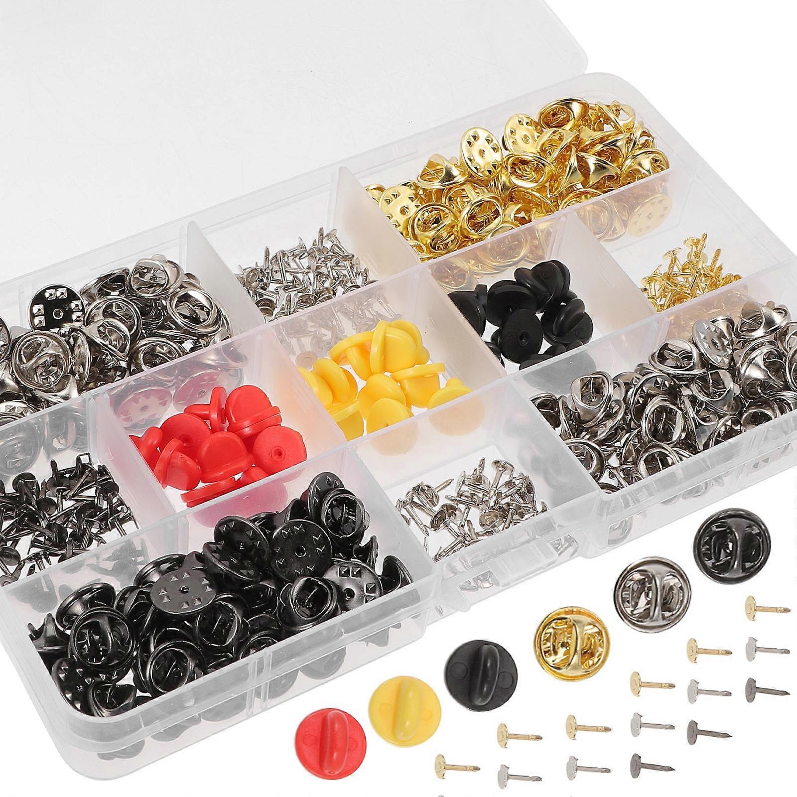 430Pcs Clutch Tie Pins with Replaceable Metal Pin Backs for Badge and Pin Badges