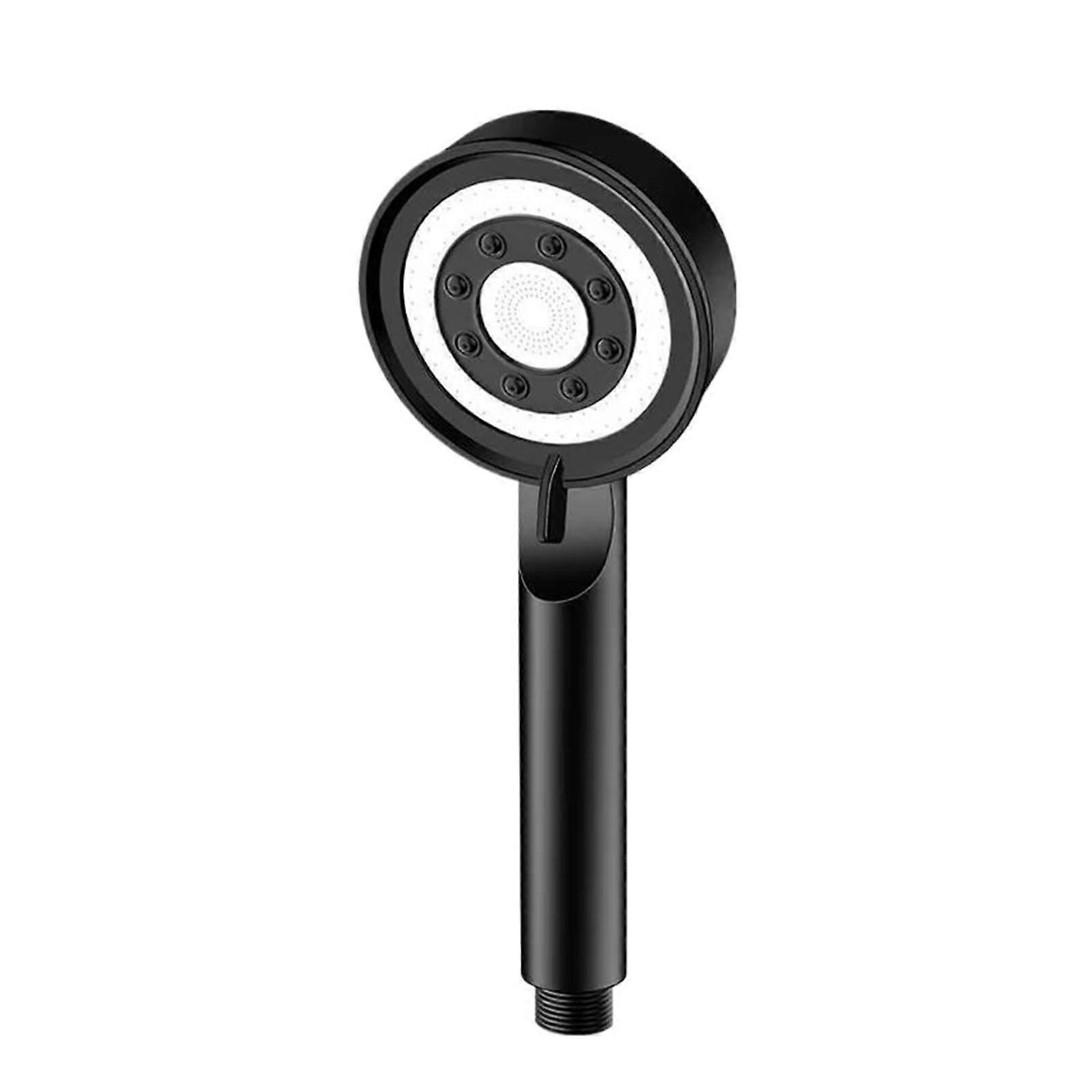 Big Boost Shower Pressure 5 Modes Adjustable Shower Head Spa Nozzle Handheld Shower (Black with filter)