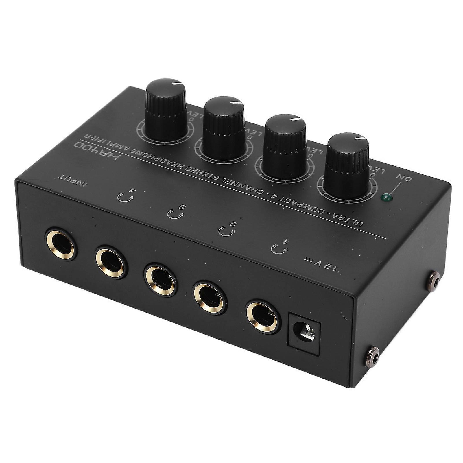 Headphone Amplifier 4 Channel Stereo Ultra Low Noise  100240VAC Power Adapter