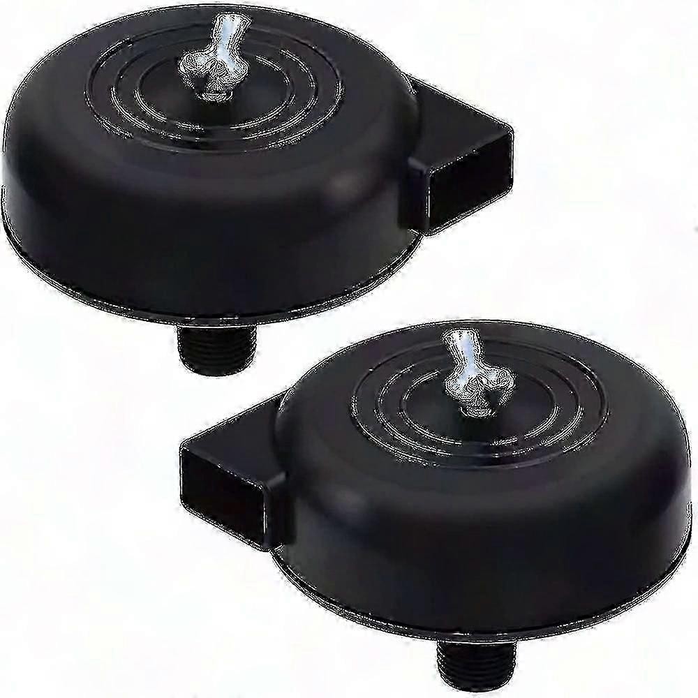 2 Pcs 16mm 3/8" Male Thread Air Compressor Filter - Black Silent Compressor Accessory KIC OWR
