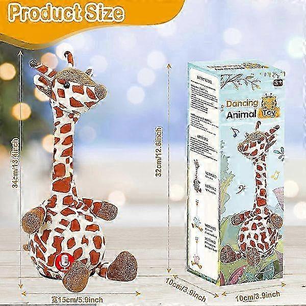 NNBWLMAEE Dancing Talking Giraffe Toy, Plush Interactive Baby