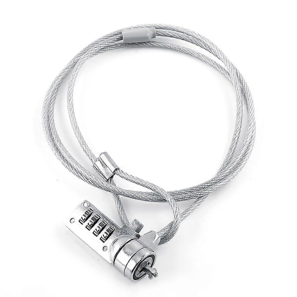 Notebook Security Lock, 4-Digit Combination Steel Cable Lock for Laptops and Notebooks, Anti-Theft Protection Device