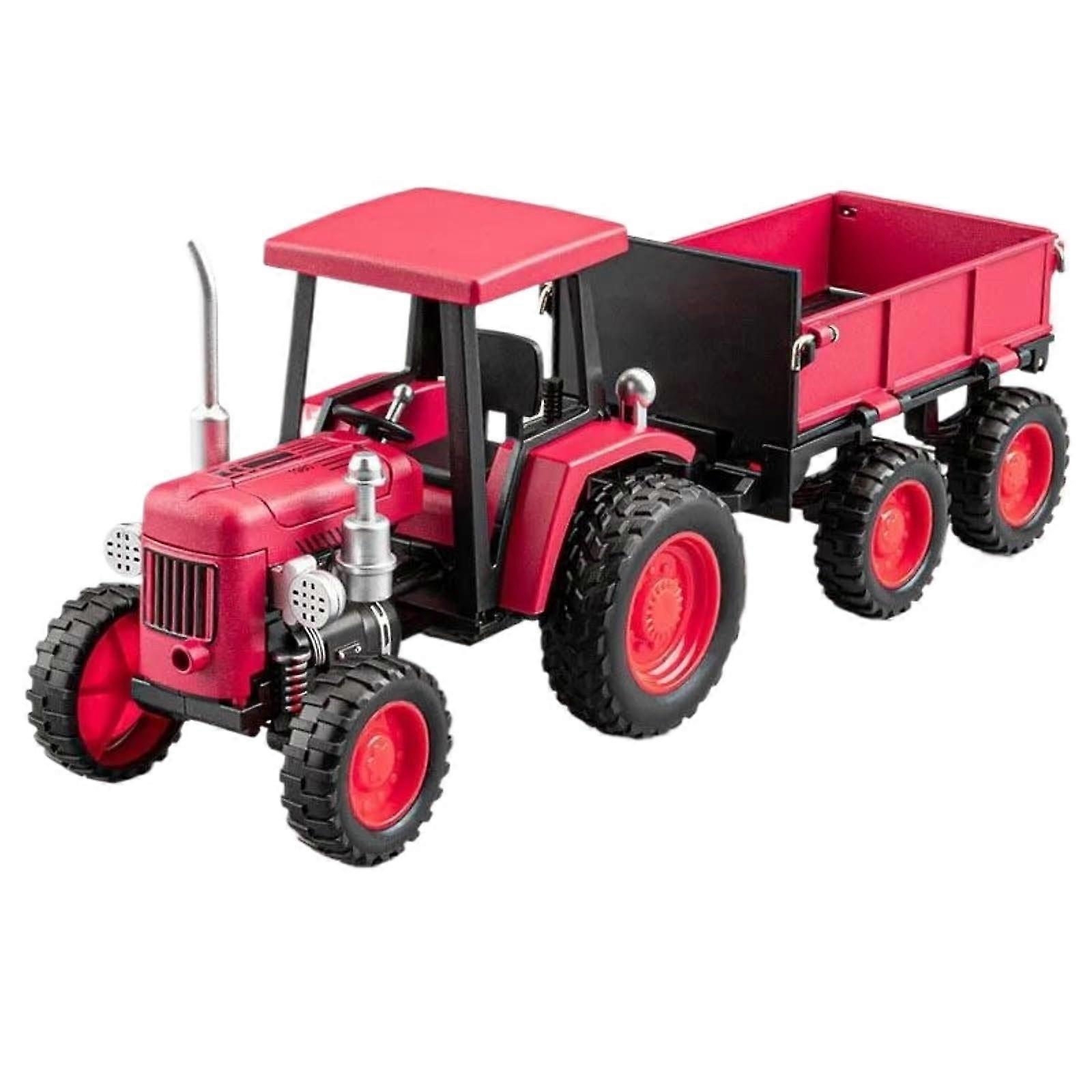 1:32 Scale Model Car for Agricultural Tractor Alloy Light Sound Mini Vehicle (CZ23283 Red)