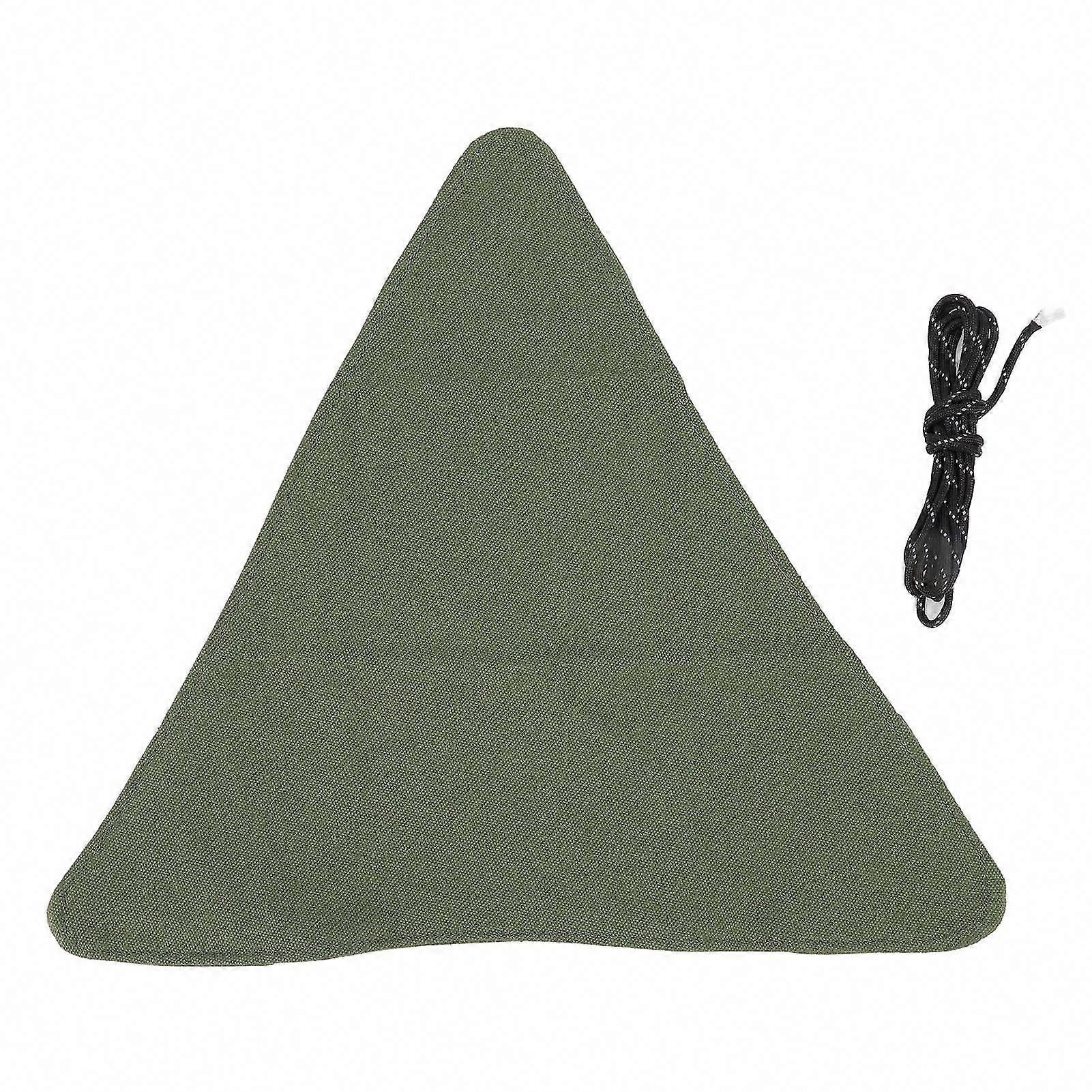 Portable Foldable Triangle Stool Cover for Camping Fishing Military Green Anti-Scratch Canvas Handcrafted Stool Cloth
