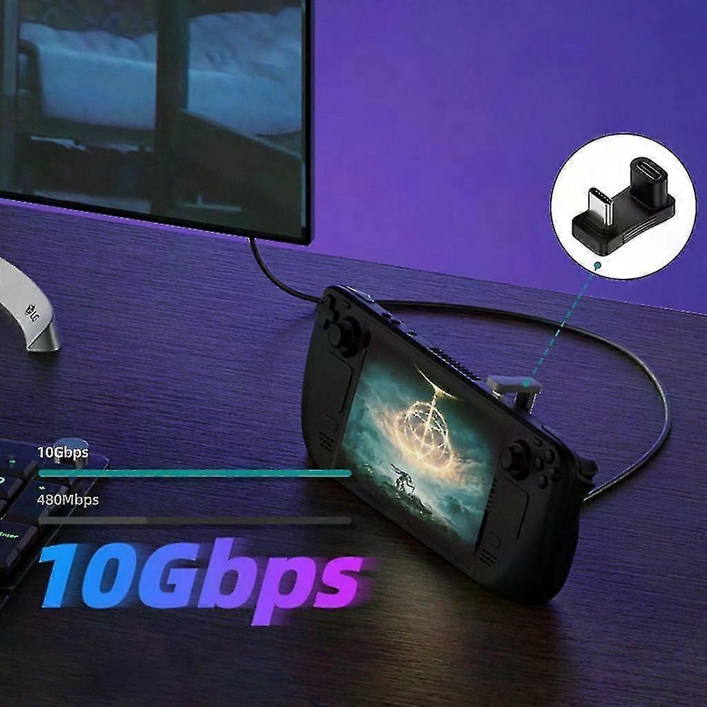 100W USB C Adapter for Steam Deck - Dual Port Type C to Type C Splitter