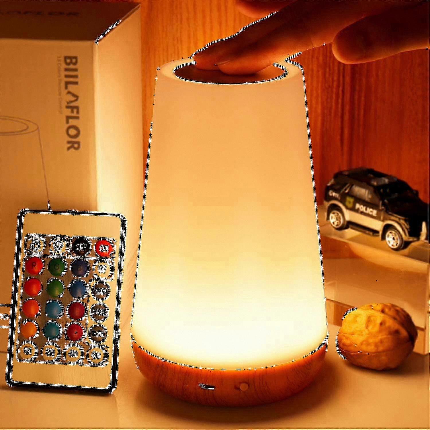 USB Rechargeable Touch-Control Bedside Lamp with Portable Design and Sensor Functionality
