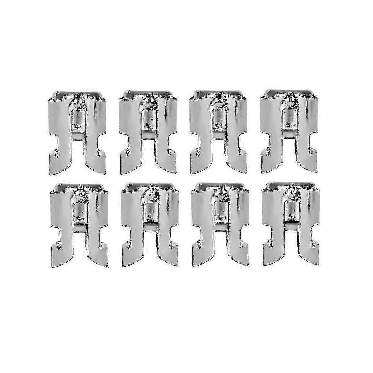 8τμχ επαναχρησιμοποιήσιμα πώματα σαμπάνιας με χαλύβδινη βάση &; σφραγίδα σιλικόνης - Στεγανό μπουκάλι κρασιού Preserver για αφρώδη οίνο