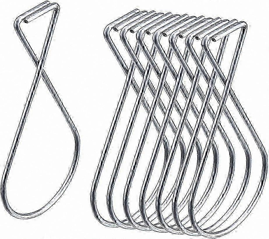 100-Pack 8-Shaped Spring Steel Hooks for Ceiling Hanging, Ideal for Suspended Grids, Trellis Panels, False Ceilings, Christmas Decor, and Office Displ