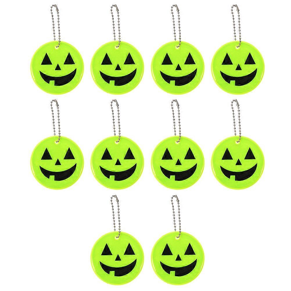 Safety Reflector Night Riding Decorations Pvc Yellow for Safety Reflection 10Pack