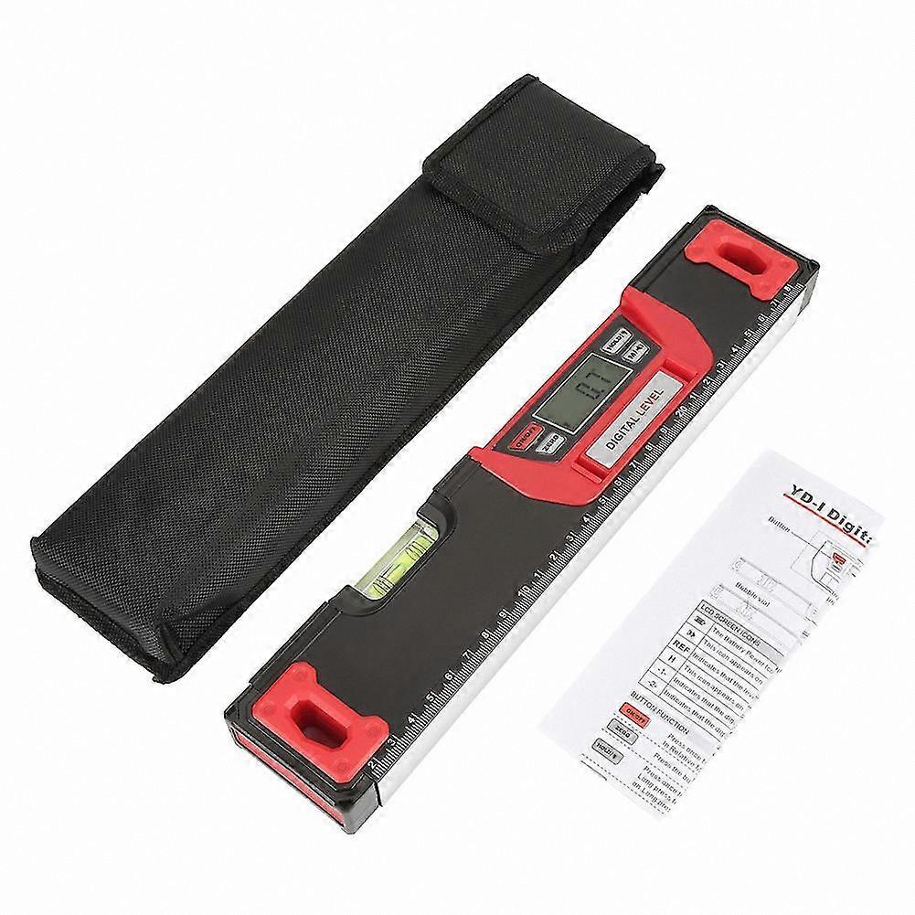 300mm Digital Magnetic Angle Finder with 4 x 90° Inclinometer Level Tool