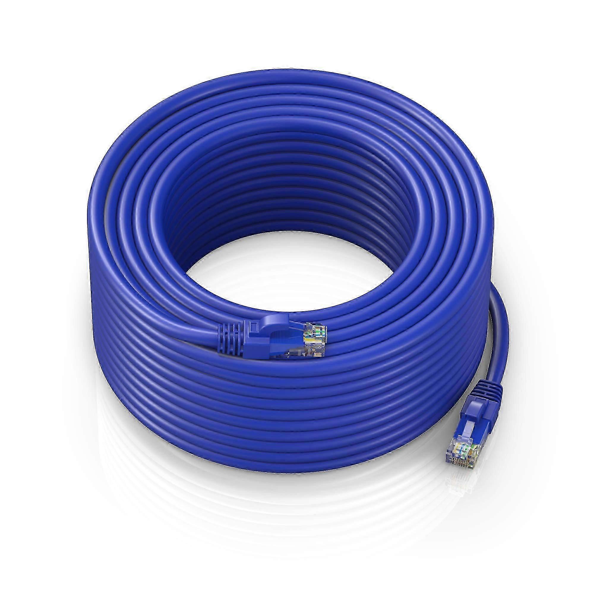 300 ft CAT6 Ethernet Cable - High Speed Internet LAN Network Cable, Outdoor & Weatherproof (Blue)