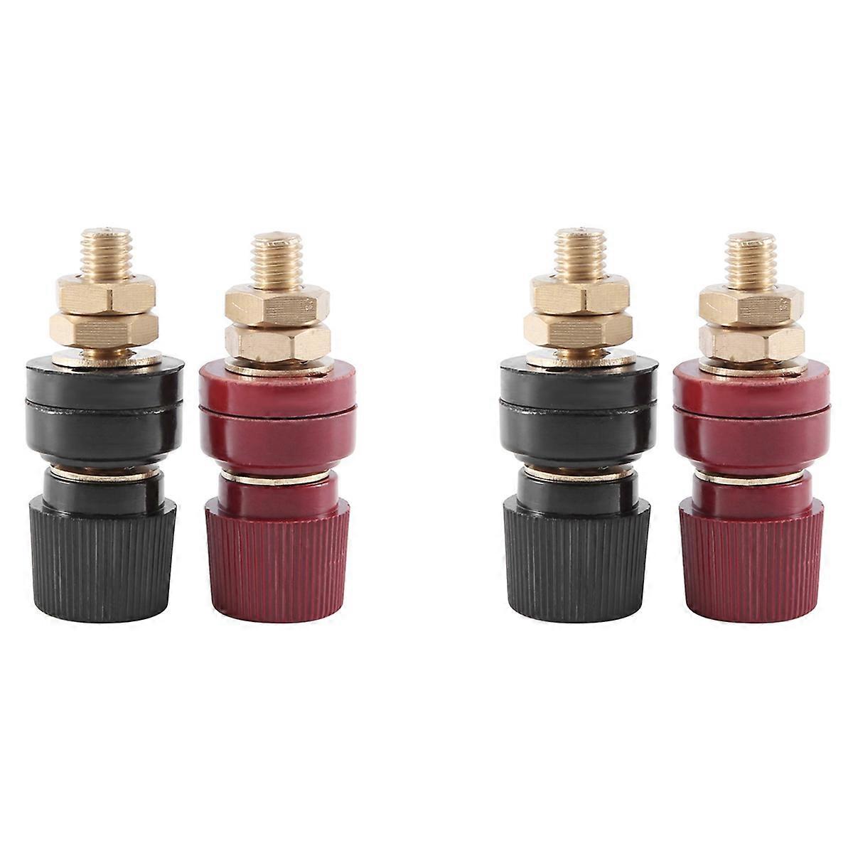 4Pcs Terminal Binding Post, 555 Type Brass Pillar Terminal Block M8 Thread Diameter Binding Post 220