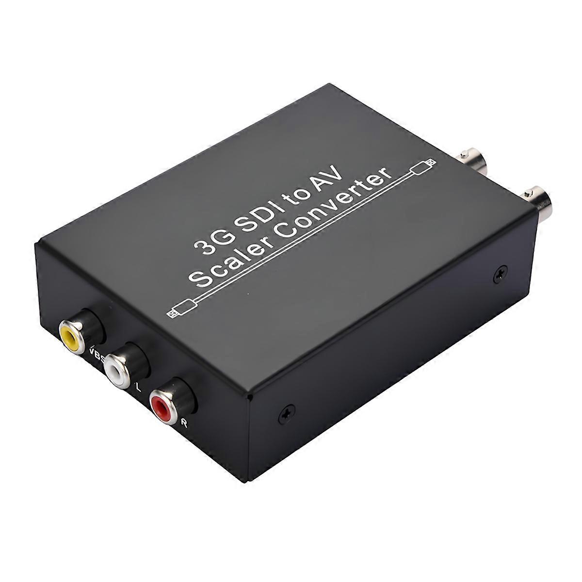 Full HD 1080p 3G SDI zu AV SDI Scaler Konverter 3G/HD/SD SDI zu R/L CVBS Adapter Konverter US Stecker