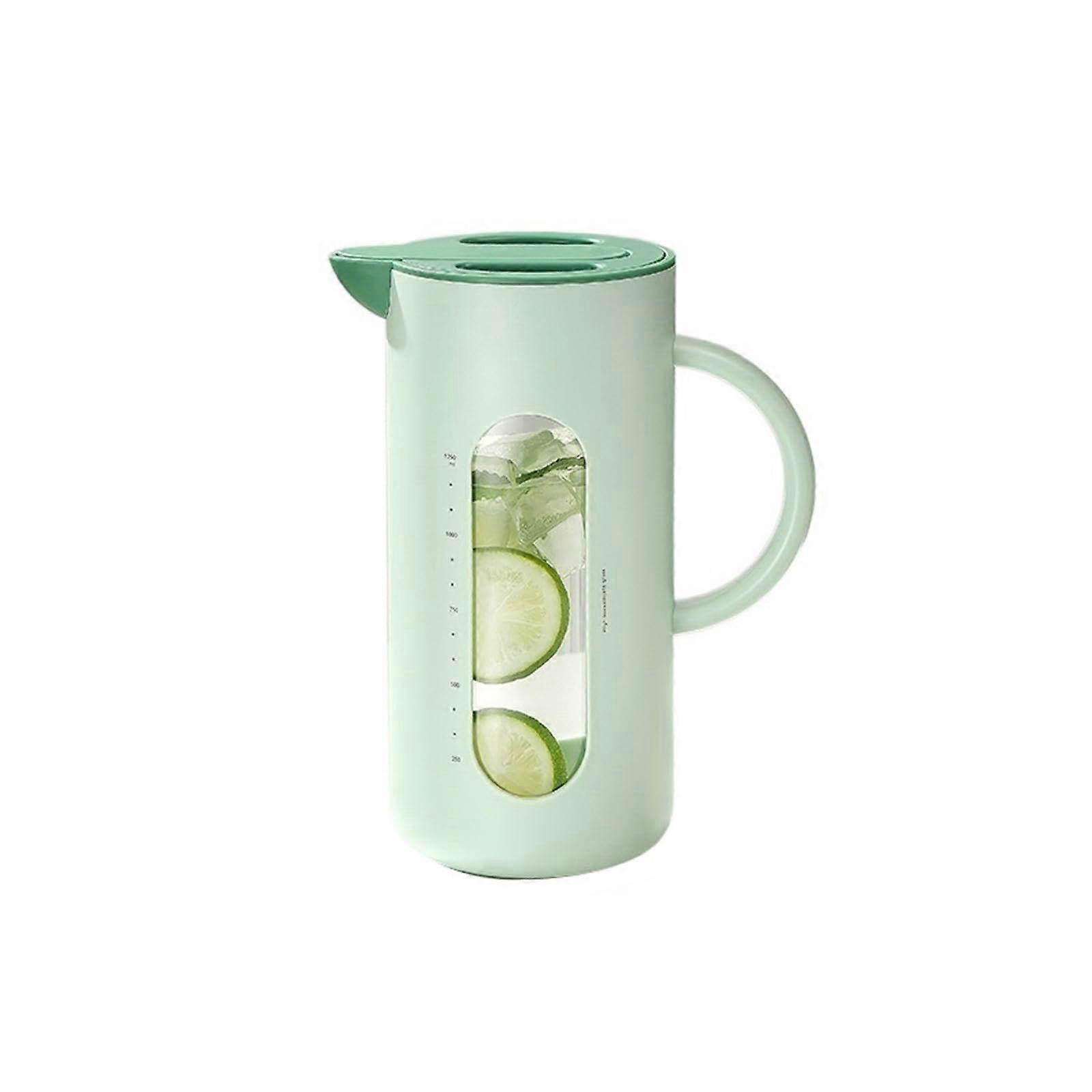 Glass Kettle Pitcher Set, Temperature Resistant, Hot And Cold Water Carafe, Bubble Pot, Bianco