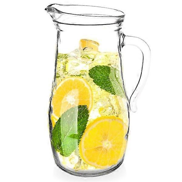 Glaskrug für Getränke: Wasser, Saft, Limonade, Eistee