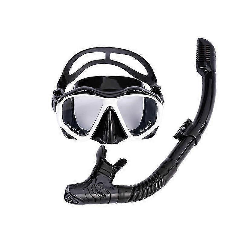 Ensemble de tuba adulte Snorkel Trio Snorkel Set Large Frame Silicone Diving Mask Full Dry Snorkel