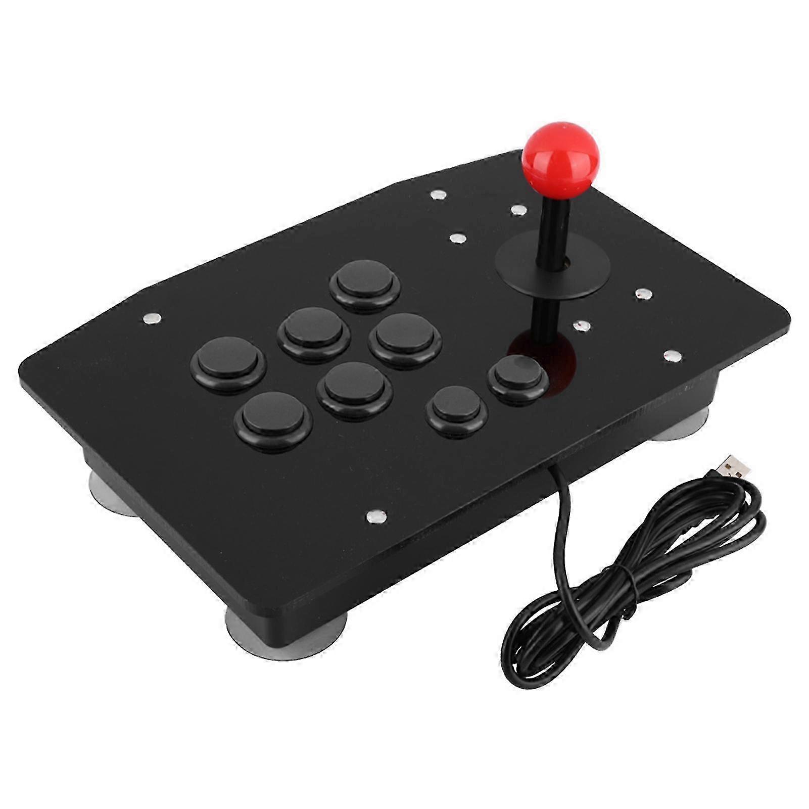 2025 Arcade Rocker Game Joystick 8 Tasten Spielgriff Controller (Schwarz)