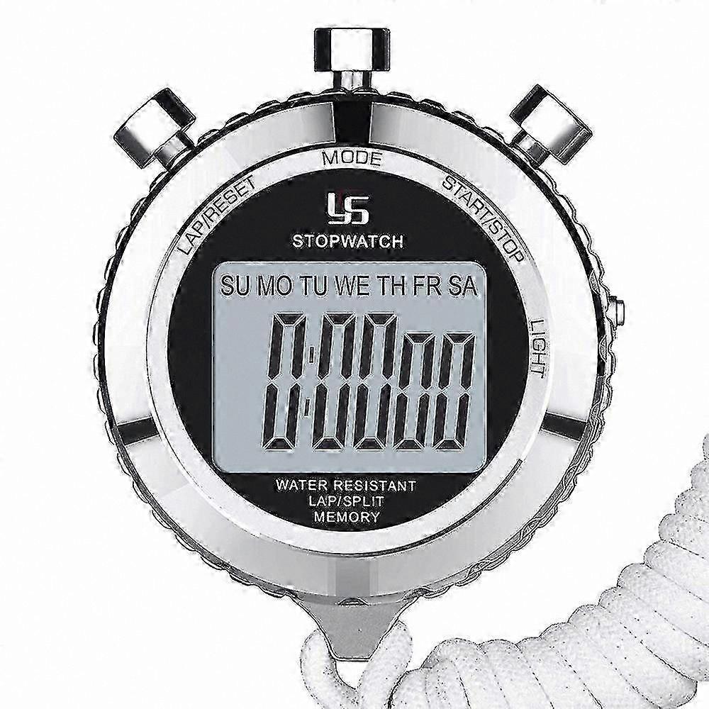 Accurate Digital Stopwatch with 1/100 Second Precision, 2 Lap Memory for Athletic Training and Timing Events