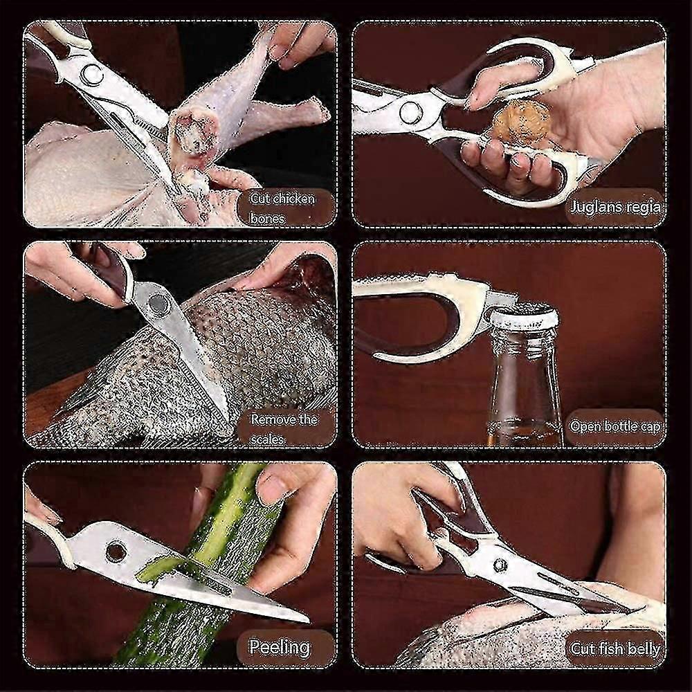 Kitchen Scissors, Multifunction Scissors Poultry Scissors, Household Scissors for Chicken Fish Poultry Vegetables Herbs Cs