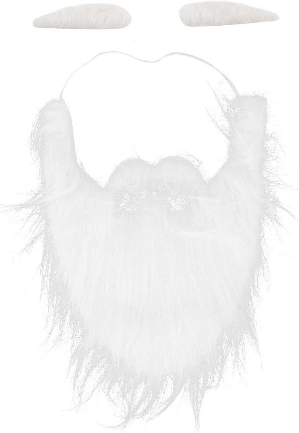 Santa Claus Beard, Funny Fake Beard White Adjustable