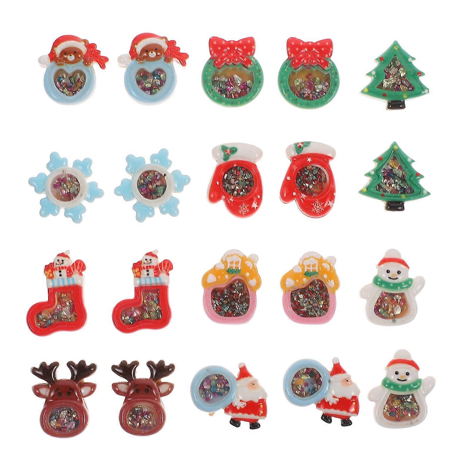 DIY Materials Christmas Theme Resin Accessories For Handicraft Enthusiasts Assorted Color 2.5x2.5cm Small And 20Pack
