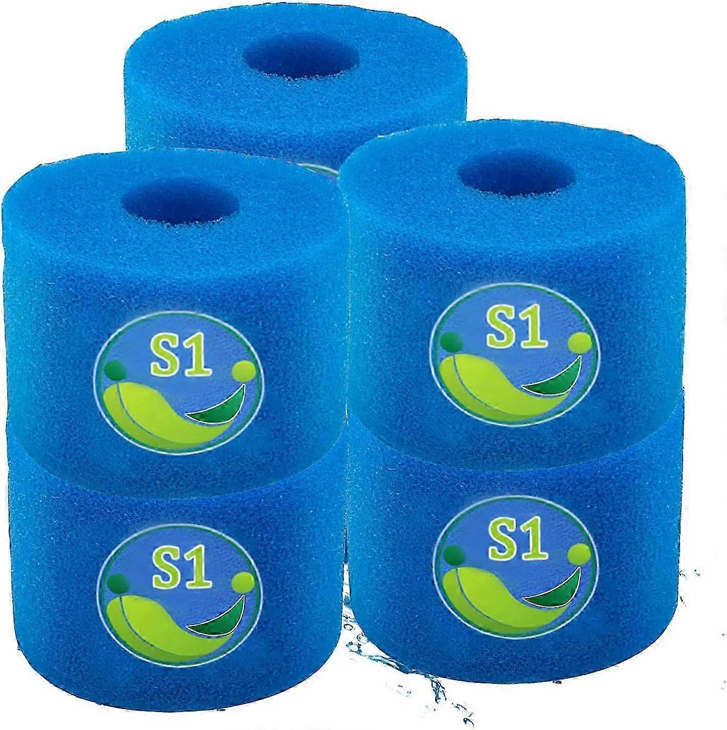 Wiederverwendbare Filterpatrone Spa-Filter Typ S1 Waschbarer Schwammpatronenschaumfilter für Schwimmbäder, Garten im Freien 6 Stück