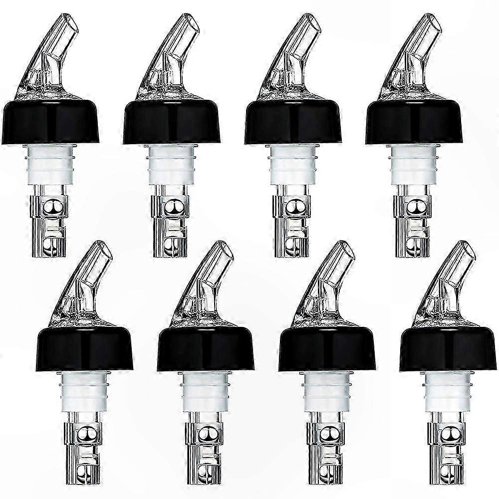 8-Pack Measured Pour Spouts, 1 Oz/30 Ml Liquor Bottle Dispenser with Tail and Collar for Easy Pouring