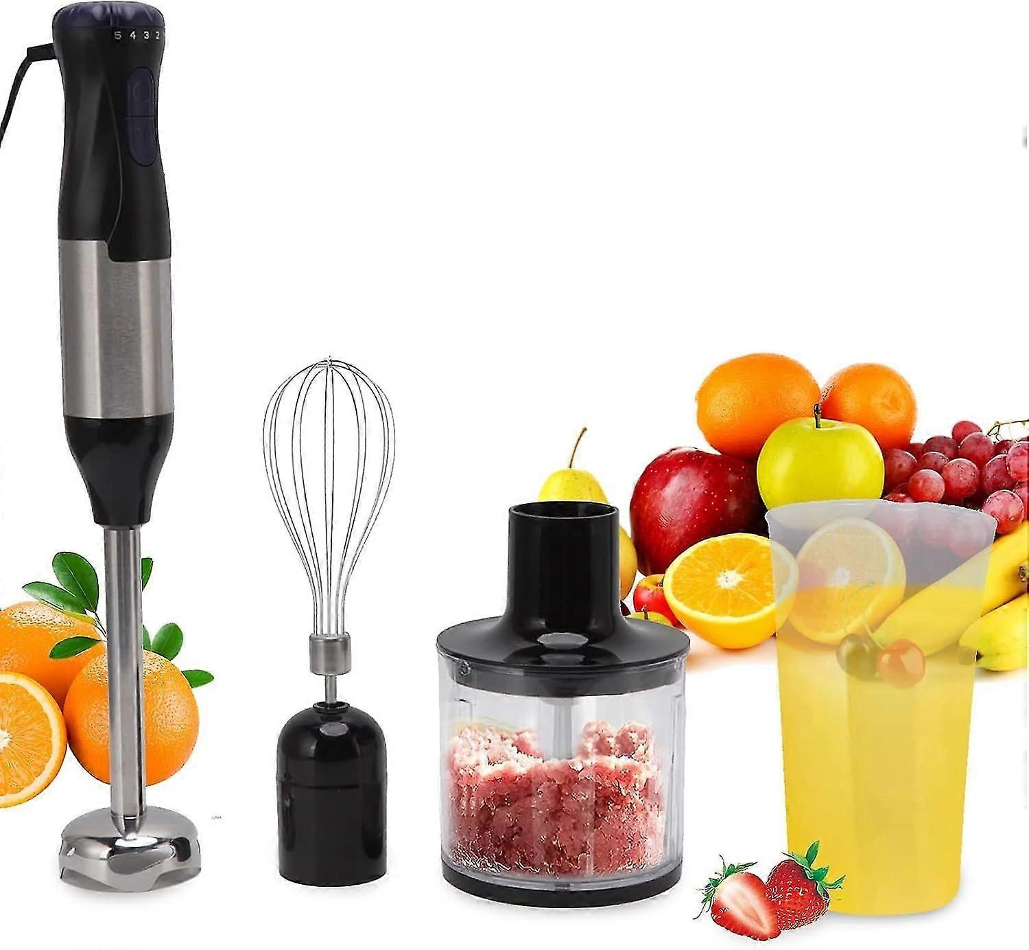 4 In 1 Multifunctional Hand Blender, Immersion Hand Blender, Stainless Steel Food Processor 700ml Mi