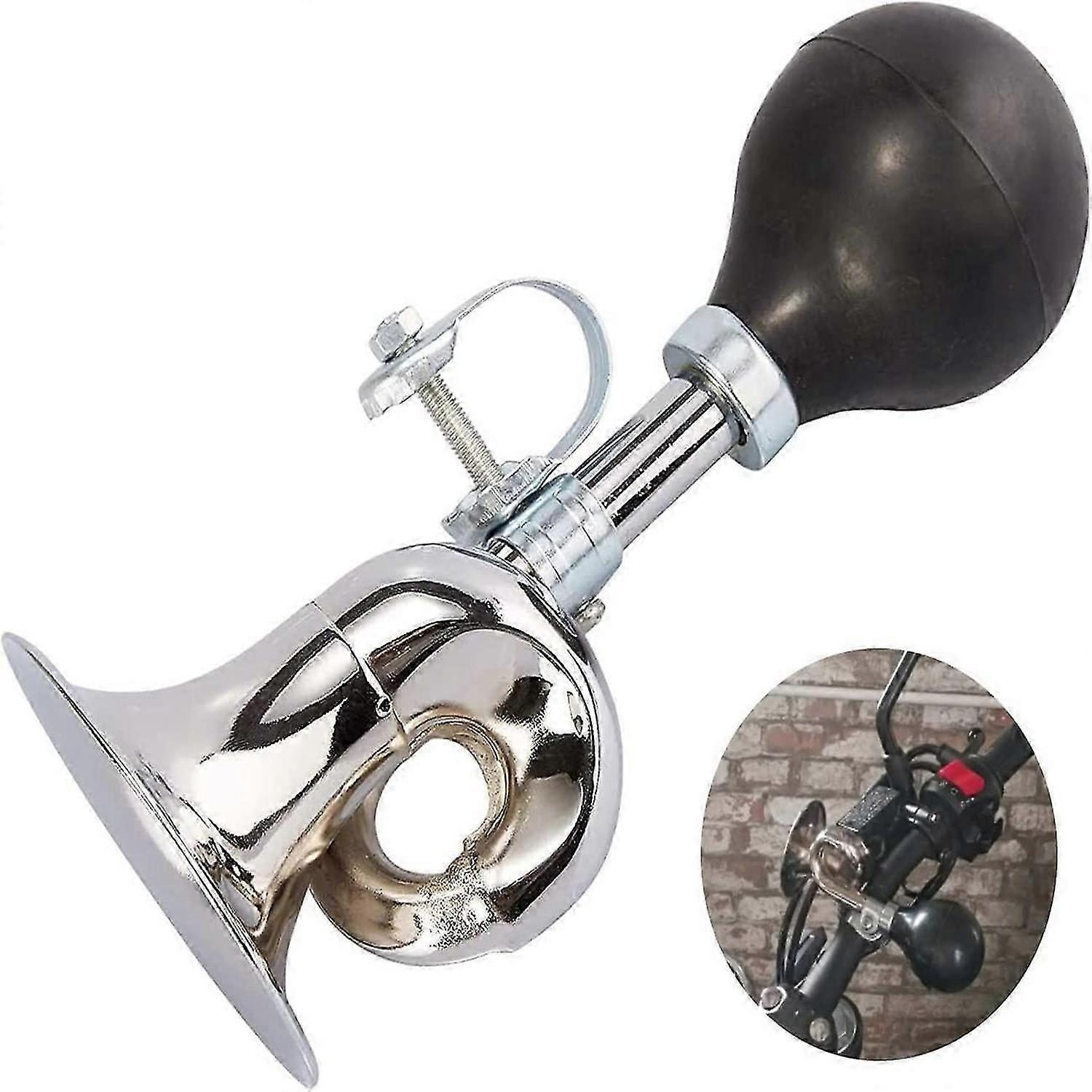 Klaxon en métal puissant pour vélo durable avec clips réglables pour une installation et un retrait faciles