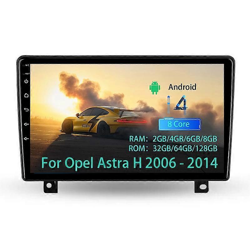 Android 14 Carplay Auto For Opel Astra H 2006-2014 Car Radio GPS Navigation Video Player 2Din Stereo