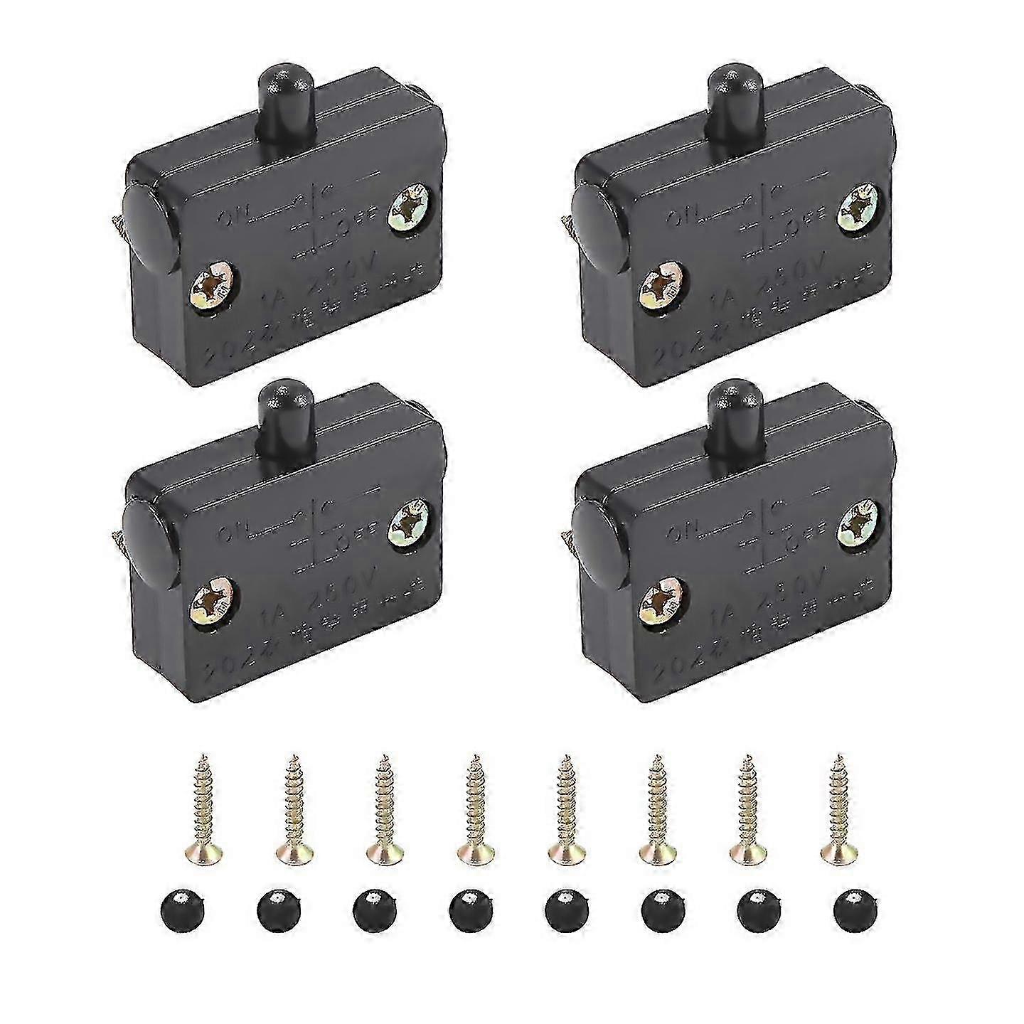 2025 For 4 Pcs Cabinet Door Switch Cabinet Lamp Switch Drawers Open On Close Door Applicable To 12v 24v