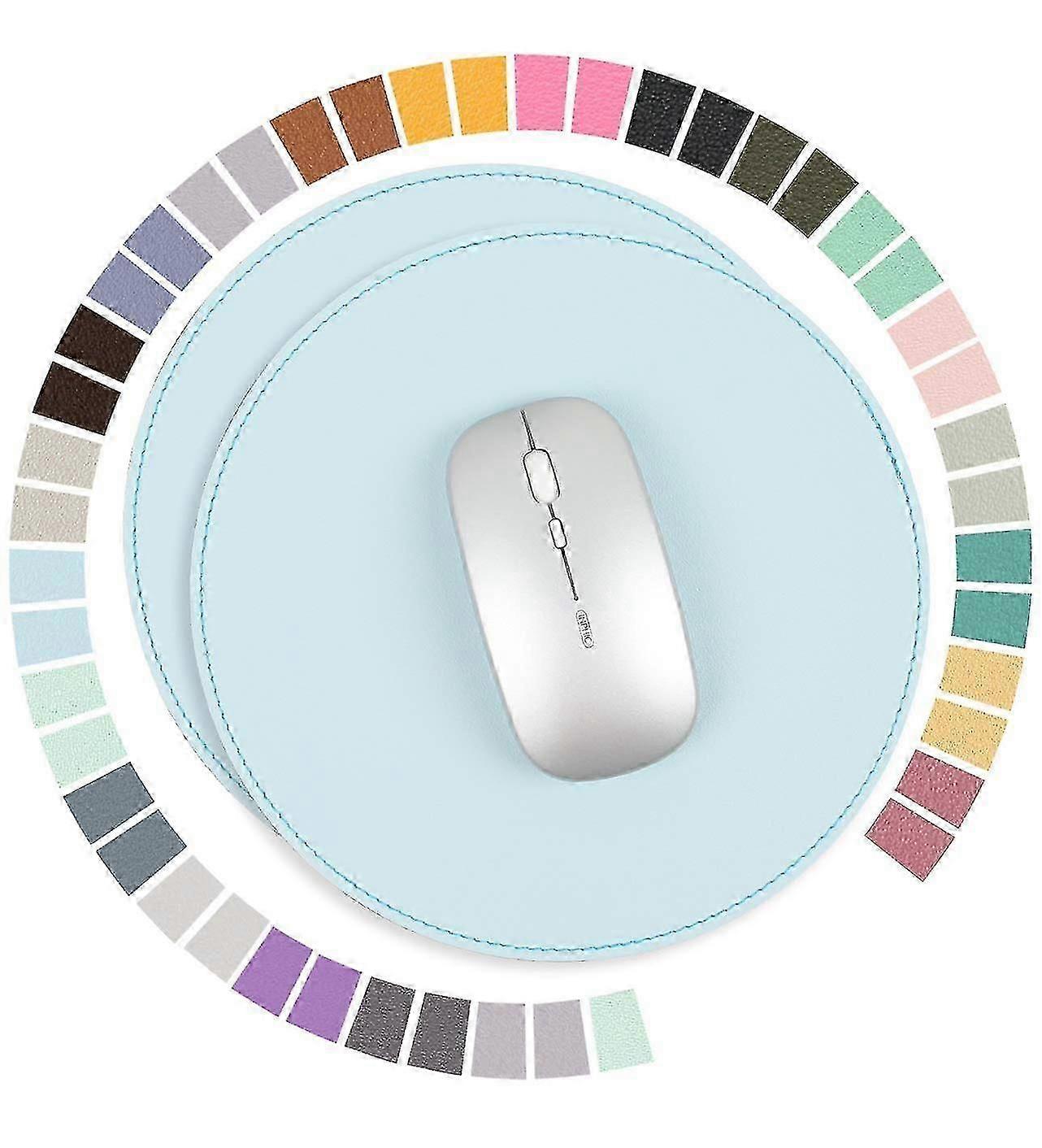 2023 - 2 Pack Mouse Pads, Slim Waterproof Pvc Leather Mouse Pads For Computer, Laptop, Aluminium Stitched Edges (ShiKai)