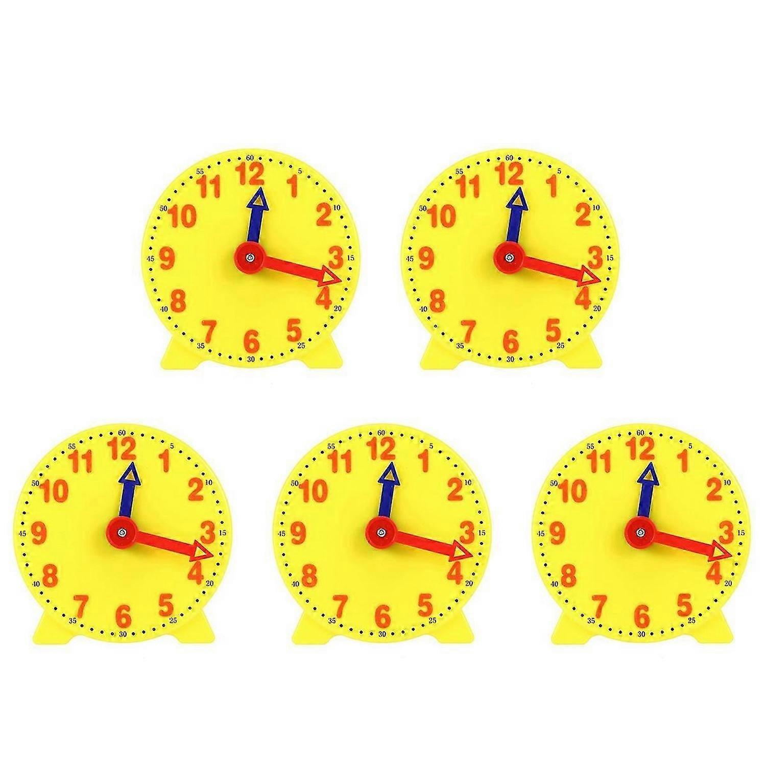 4 Inch Student Learning Clock Time Model Gear Clock 12/24 Hour