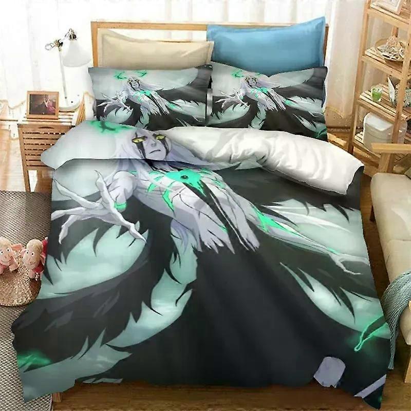 TE1840 Anime Bleach Tusenårigt Blod Krig Sängkläder Set Dubbel Twin King Påslakan Täcke Örngott Pojkar Flickor Vuxna Sovrum